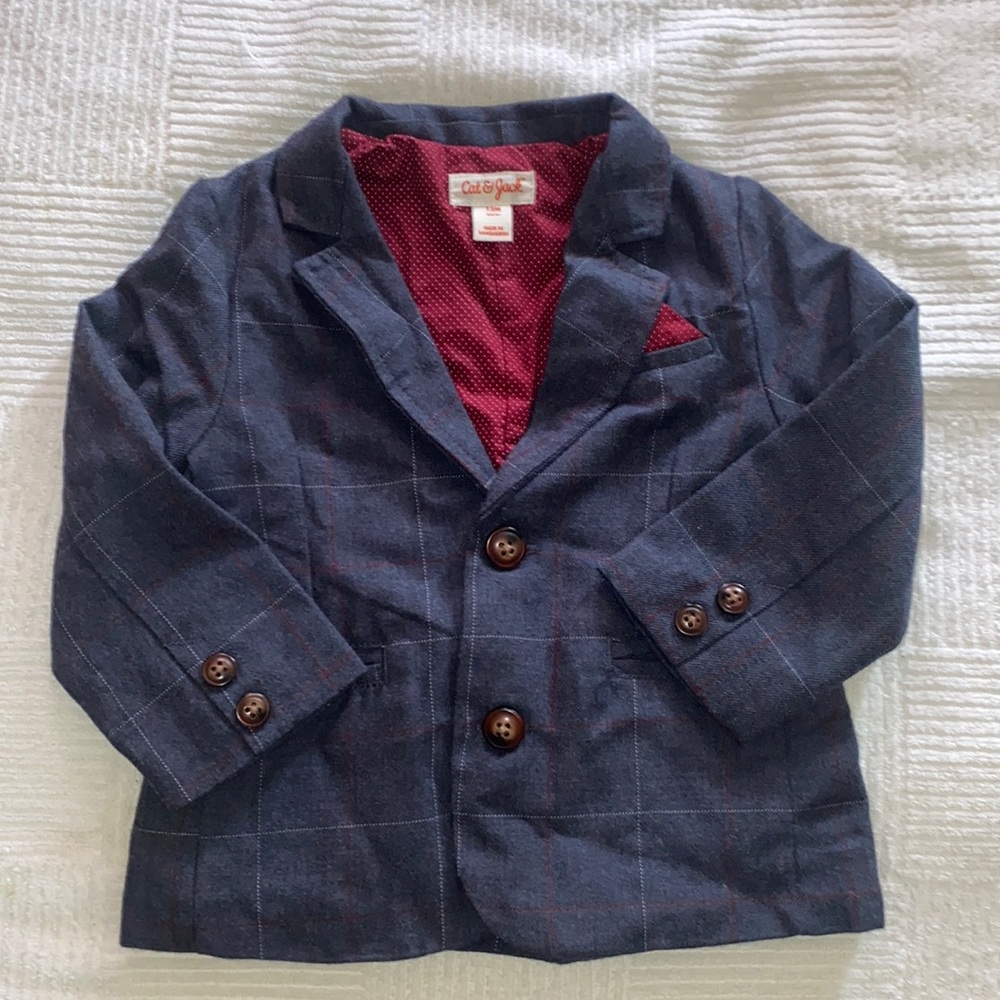 Cat & Jack Boys Plaid Blazer
